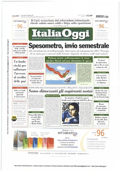 Italia oggi : quotidiano di economia finanza e politica